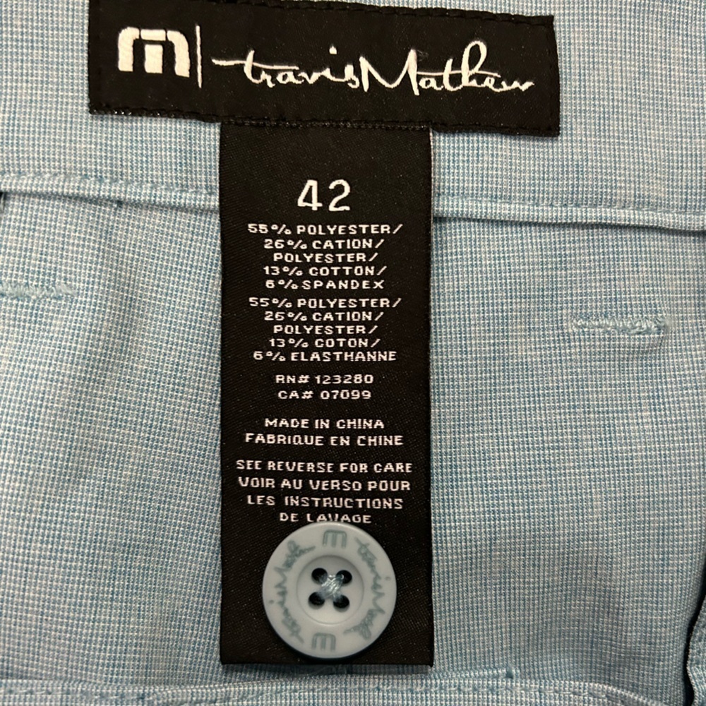 NWT Travis Mathew Men’s Size 42 Prestige Mediterranean Blue Performance Shorts - Picture 8 of 13